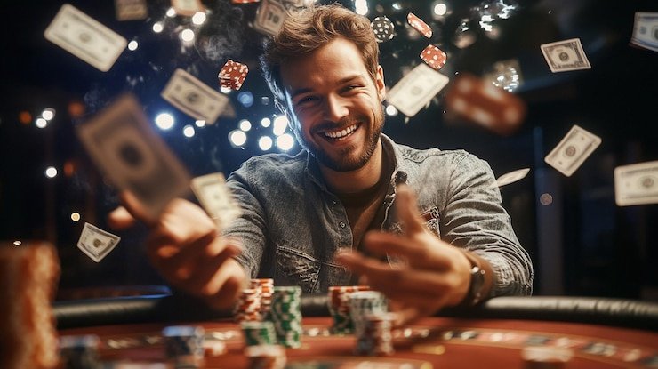 Panel kontrol pemain di Fortune Rabbit dengan opsi taruhan dan pengaturan permainan